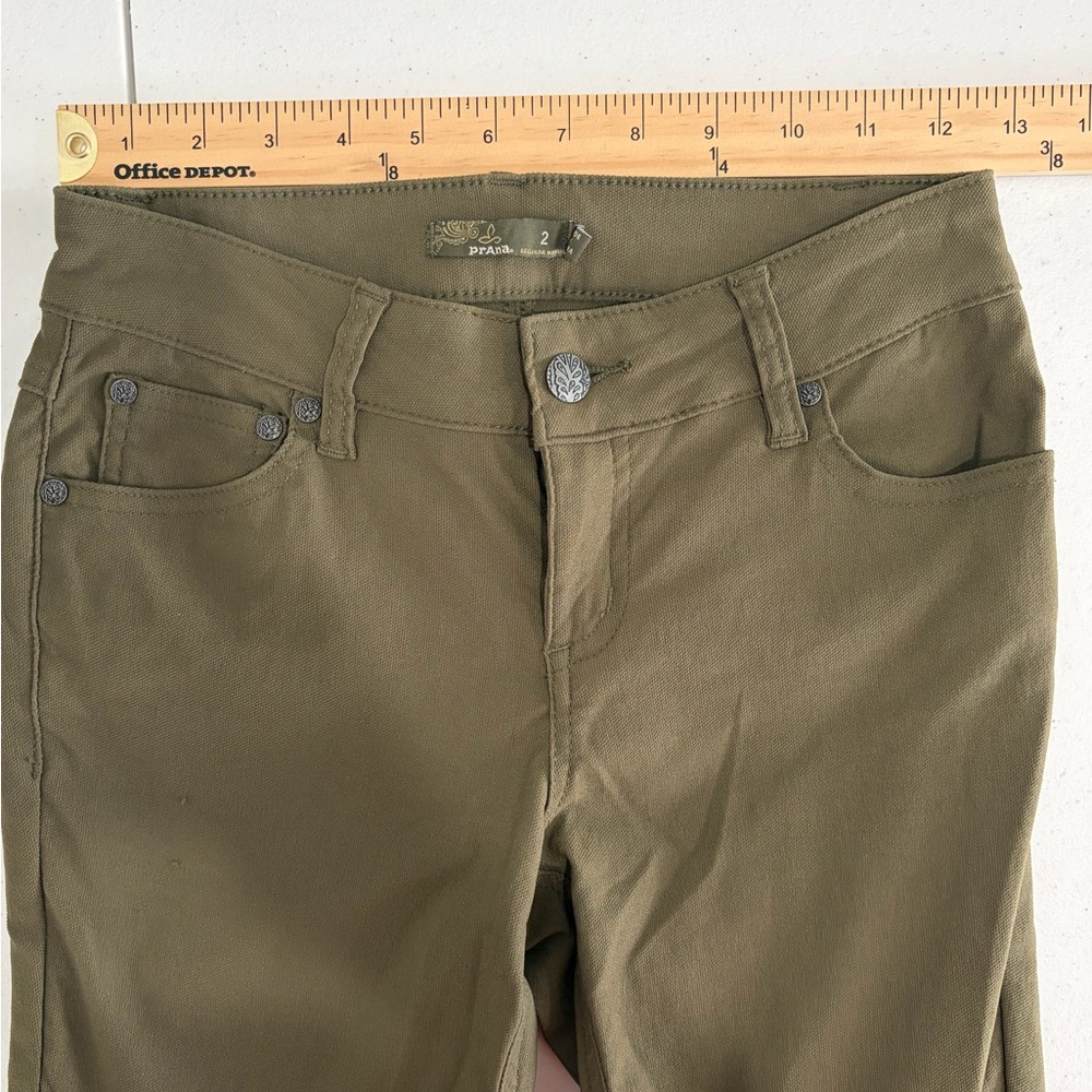 Prana Brenna Moto Pants Olive Green sz 2 - Picture 4 of 8